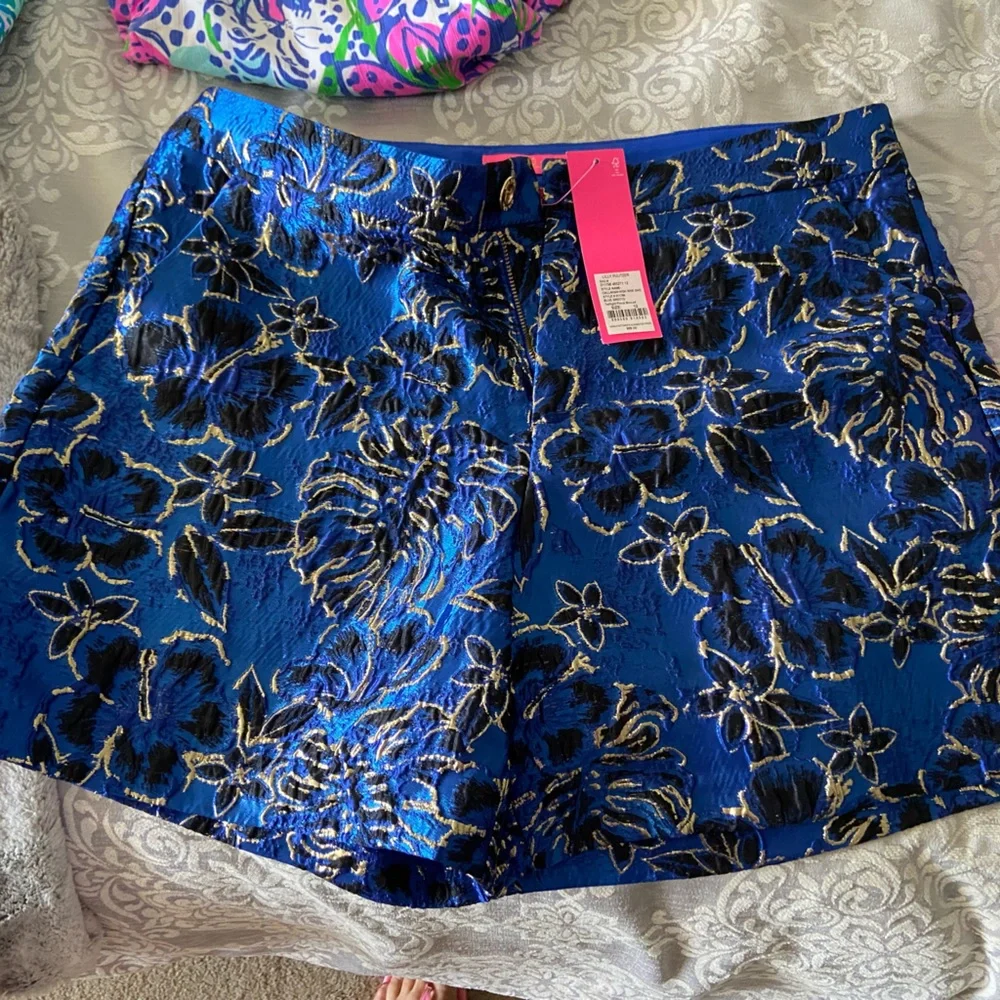 NWT Lilly Pulitzer callahan high rise shorts blue grotto sz 12